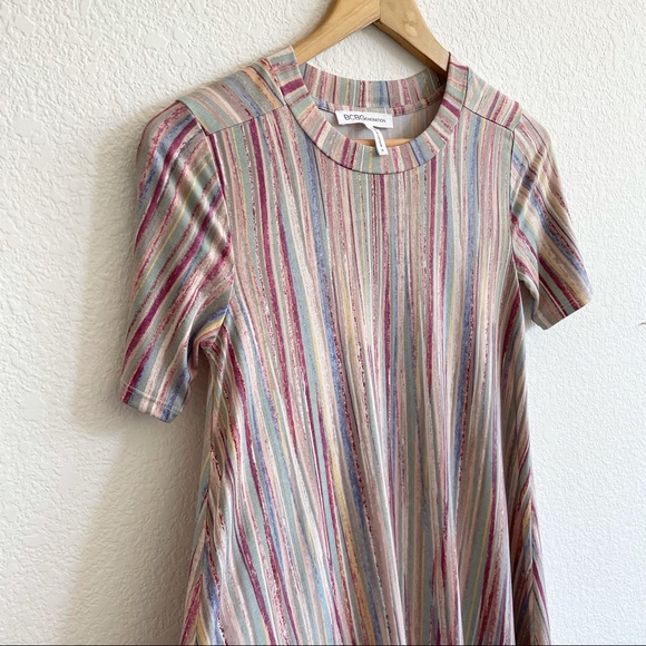 BCBG Multicolor Striped Swing Dress - Small - Picture 7 of 7